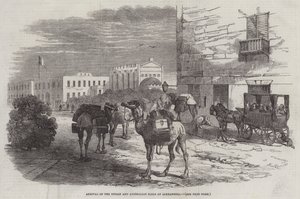 Chegada dos correios indianos e australianos em Alexandria